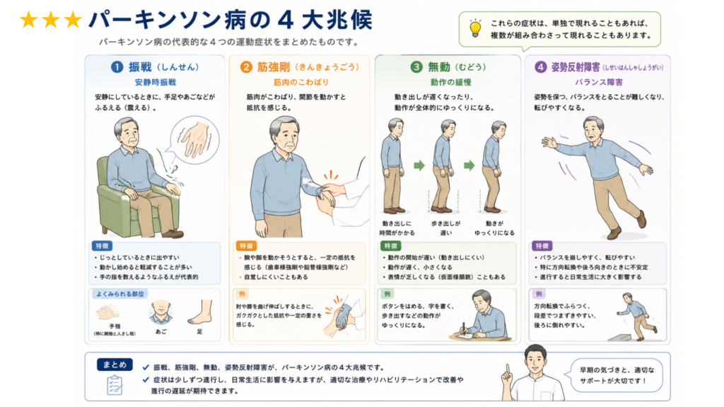 パーキンソン病の４大兆候-AXIS