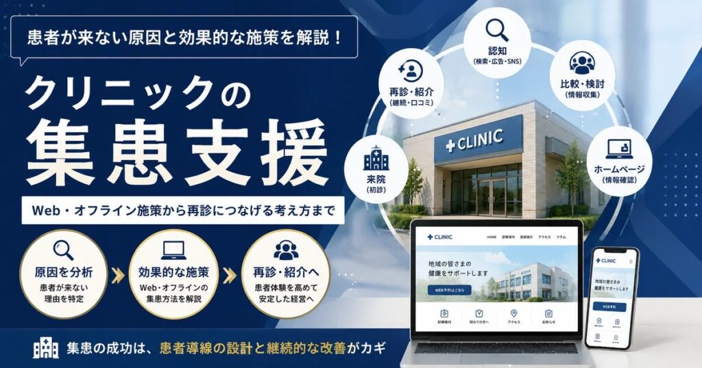 クリニックの集患方法とは？患者を増やす施策と集患できない原因を解説